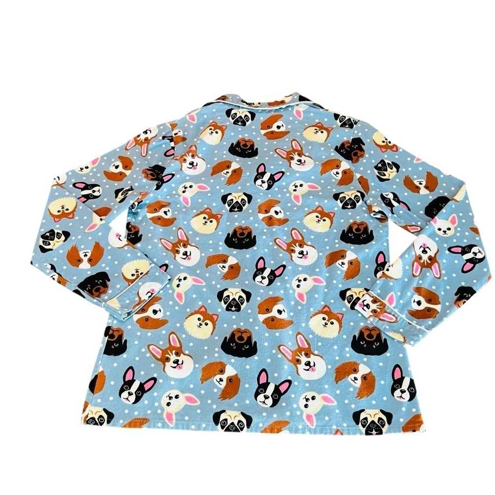 Pajama Mania Women's Dog Print Pajama Set - Blue and Brown Size Small - Picture 5 of 14